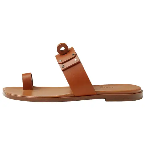 HERMES Slide Slippers Women's Brown