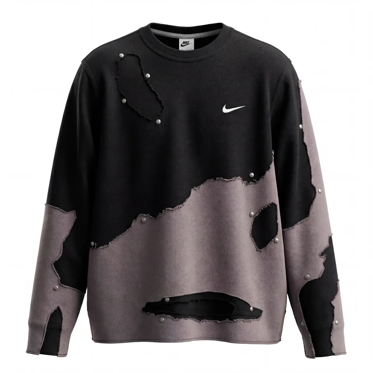 Nike Sweatshirts Men's Black Crew Neck Moderate Regular