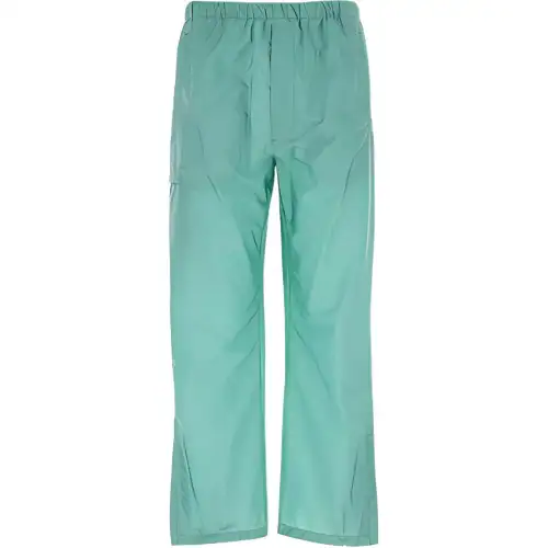 PRADA Knitted Sweatpants Men's Green Moderate Straight Fit Pants