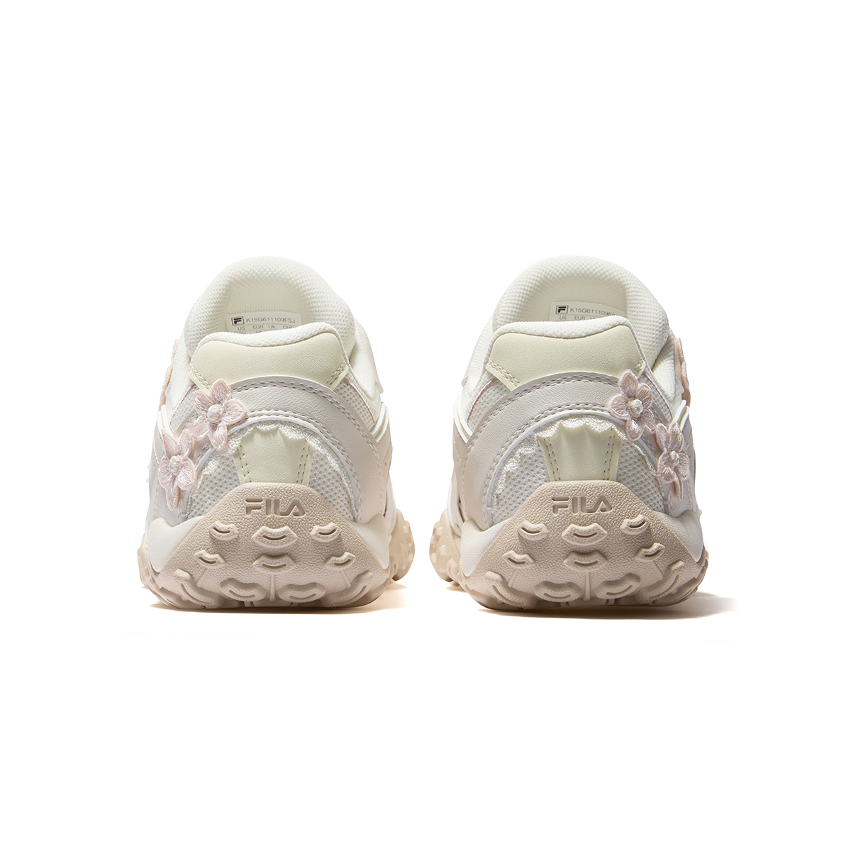 Детские кроссовки Fila KIDSHeritage-FHT SUSAN/ (бело-розовые) — 雪白/纱白 /斐乐白/太空银 — фото 5