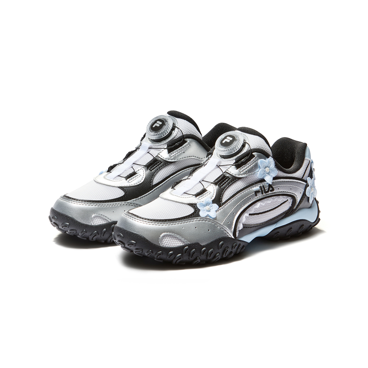 Детские кроссовки Fila KIDSHeritage-FHT SUSAN/ (бело-розовые) — 雪白/纱白 /斐乐白/太空银 — фото 8