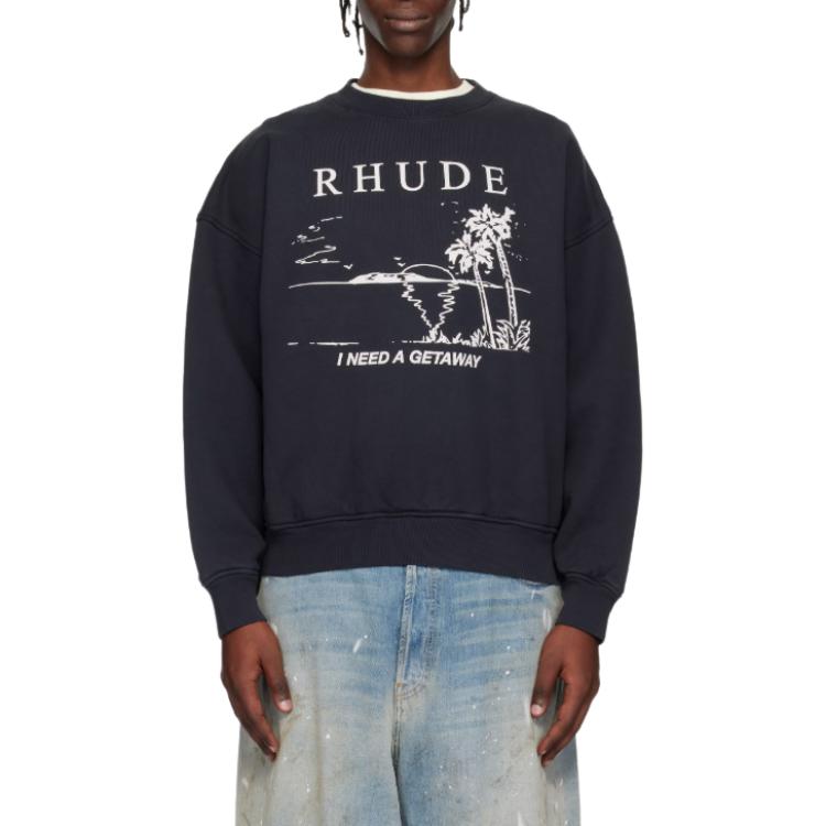 Мужское худи RHUDE RHUDE 'I Need A Getaway' Sweatshirt (черное)