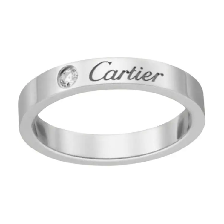CARTIER C DE CARTIER Platinum Diamond Rings Unisex White Gold