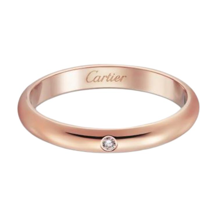 Карта карьера интерьер Кольцо из 18-каратного золота с бриллиантом серии 1895, простой креативный дизайн мужские и женские фасон унисекс для влюбленной пары стиль Роза золотой