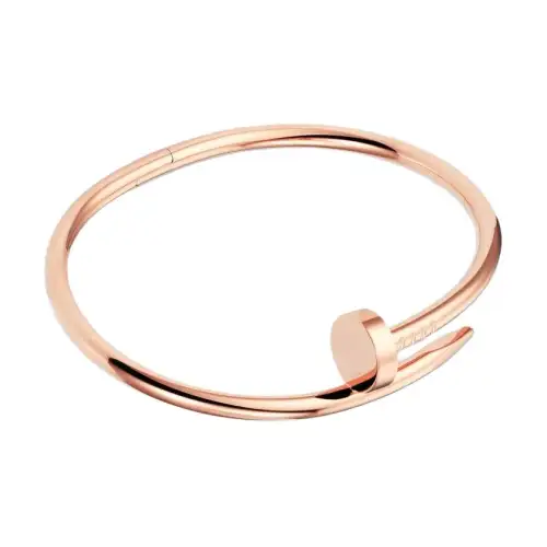 CARTIER JUSTE UN CLOU 18K Gold Bangles Unisex Rose Gold