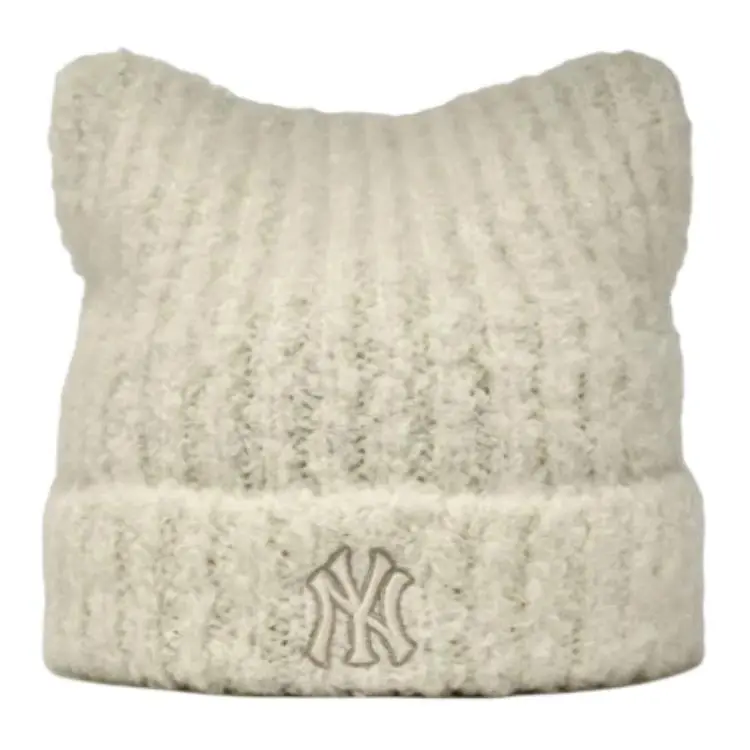 MLB Polyester Beanies Unisex Cream