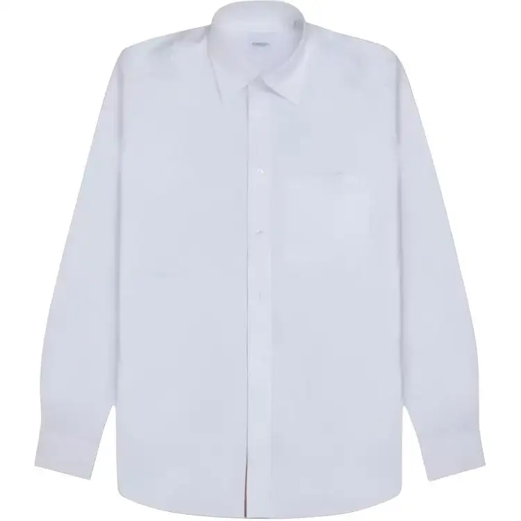 Burberry Shirts Men's Light Gray Blue Moderate Straight Fit