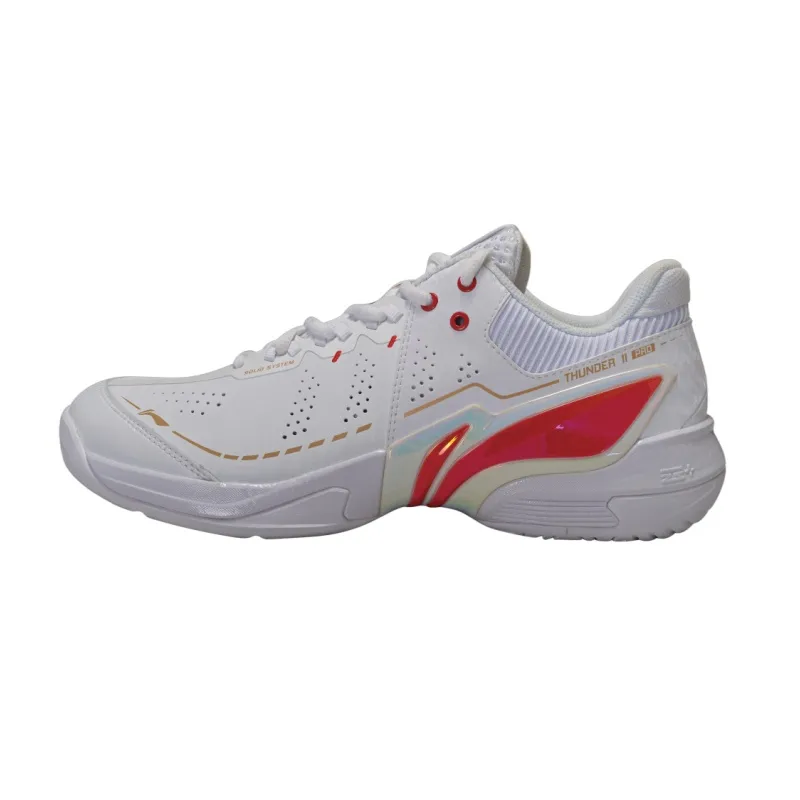 Li Ning Badminton Collection Thunder II PRO Synthetic Leather, Textile Coverage Support Badminton Shoes Unisex