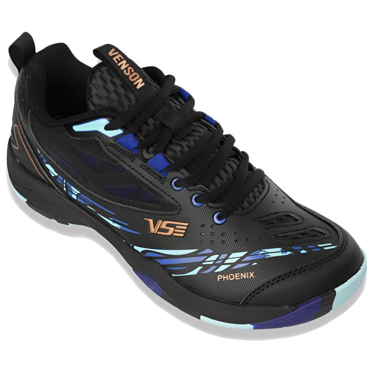 WEICHEN VS Cushioning Support Abrasion Resistant Breathable Slip Resistant Low top Badminton Shoes Unisex Black