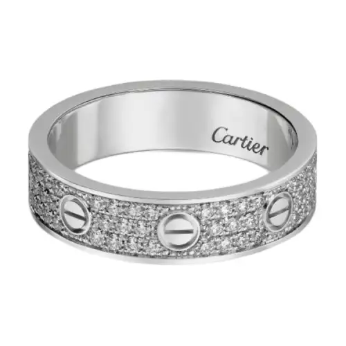 【Pre-Owned】pre-owned 18kt white gold Love diamond ring