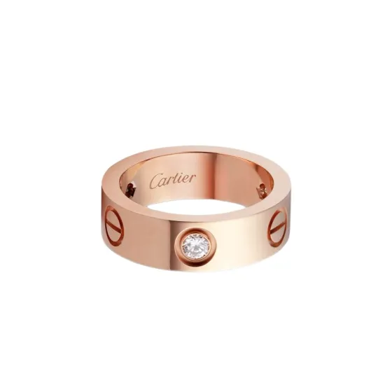 Cartier 18K Rose Gold Diamond Love Ring
