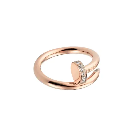 Cartier 2010s 18K Rose Gold Juste Un Clou Diamond Ring