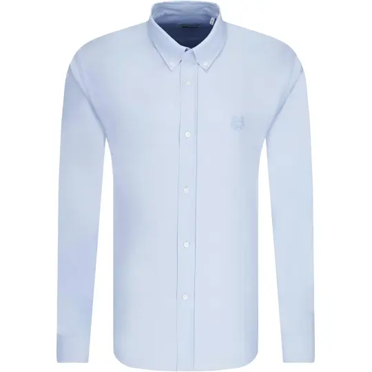 KENZO Classic Tiger Head Shirts Men's Light Blue Pointed Collar Moderate Shirt