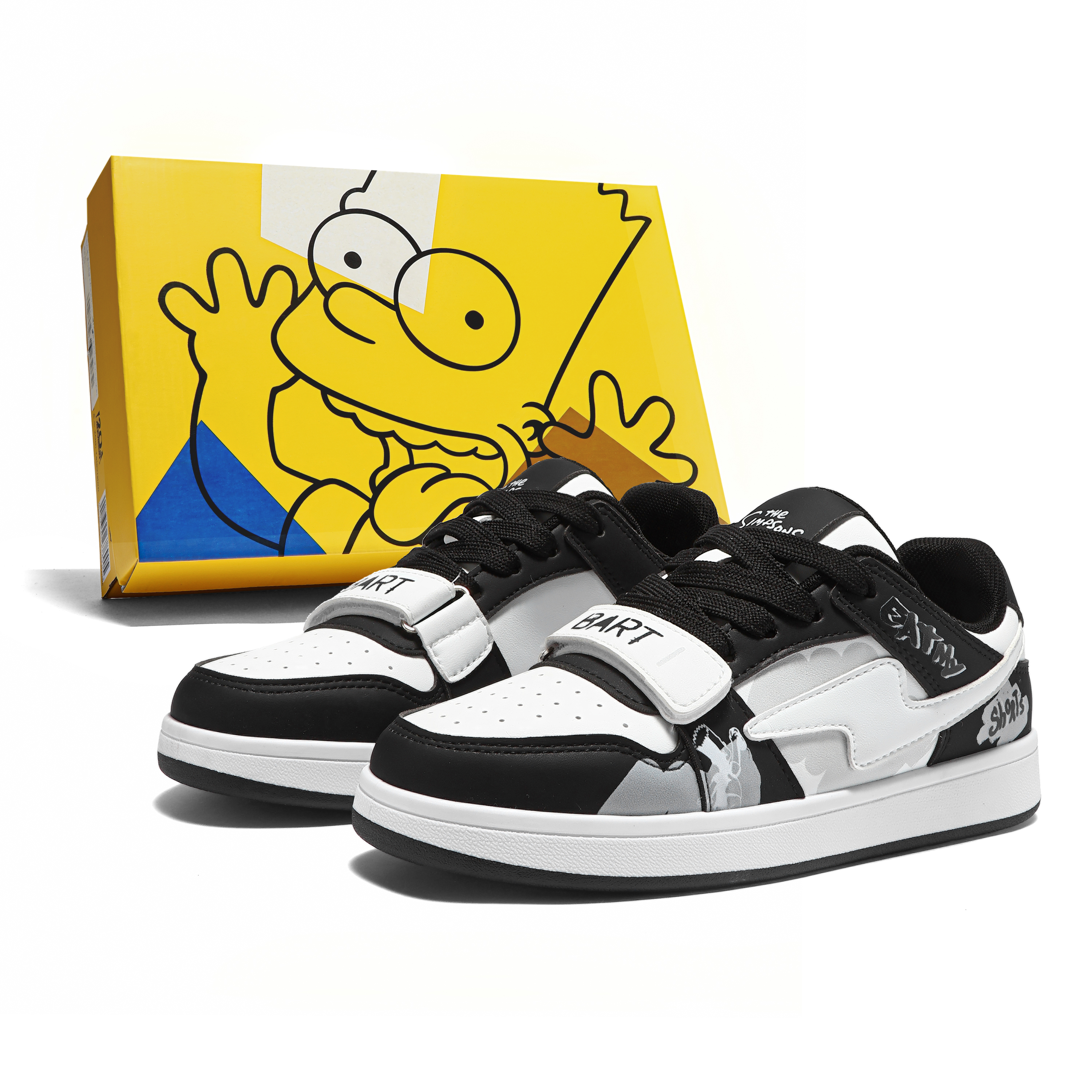 Кеды The The Simpsons (бело-черные)