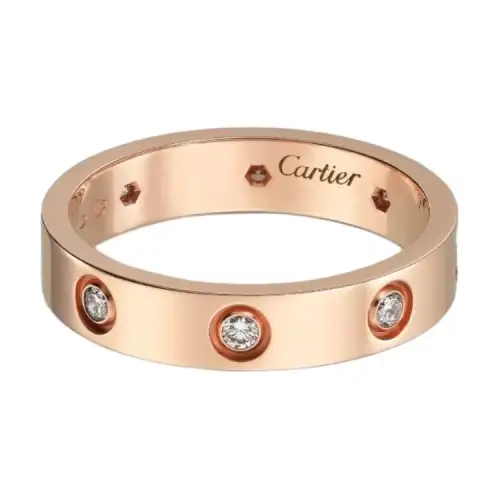Cartier 18K rose gold Love diamond ring