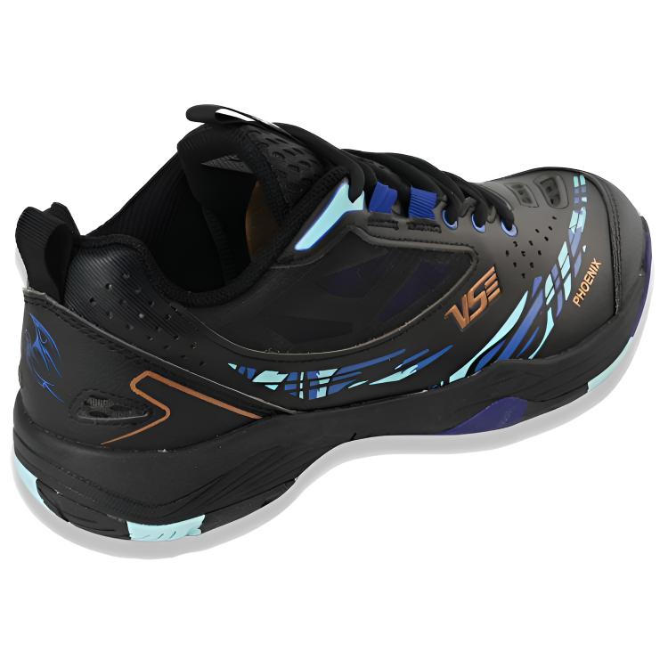 WEICHEN VS Cushioning Support Abrasion Resistant Breathable Slip Resistant Low top Badminton Shoes Unisex Black