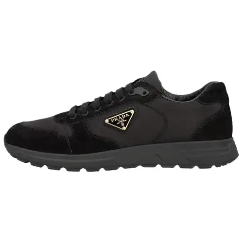 PRADA Prax 2.0 Calfskin Low top Casual Shoes Men's Black