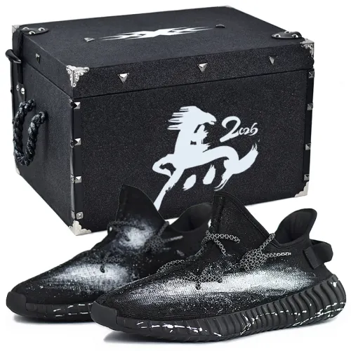 Adidas Originals Yeezy Boost 350 V2 Low top Casual Shoes Unisex Black White