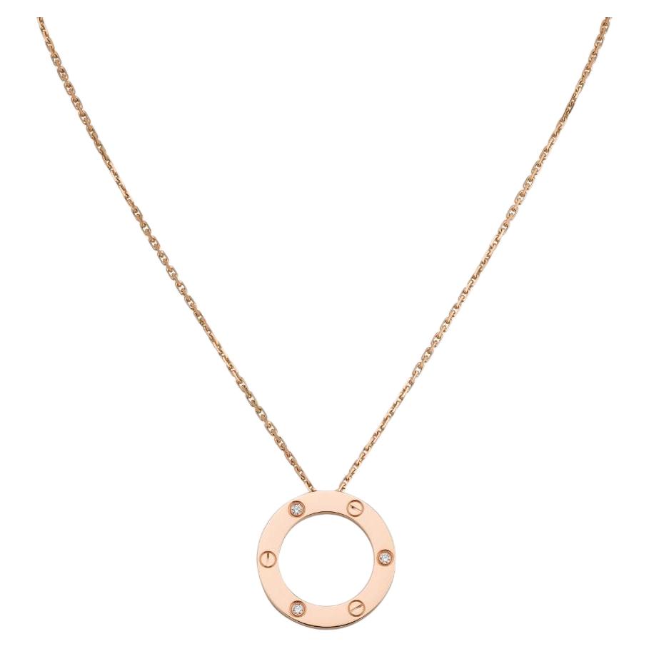 【Pre-Owned】pre-owned 18kt rose gold Love diamond necklace