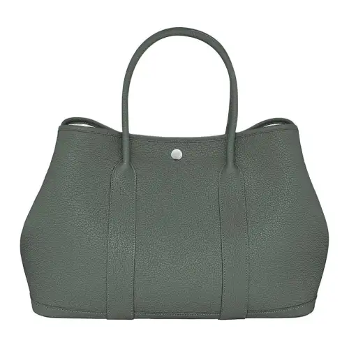 HERMES Garden Party Negonda Calfskin Handbag 36 Women's 63 Vert Amande Apricot Green/Almond Green