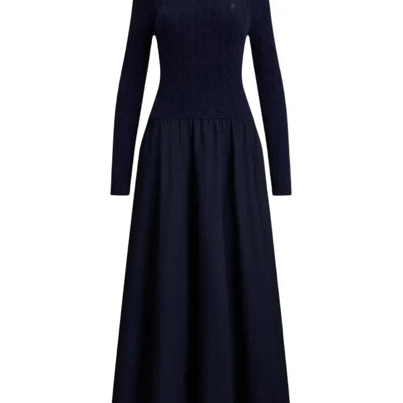 Polo Ralph Lauren cable-knit flared dress
