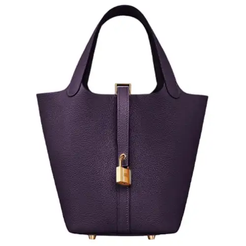 HERMES Picotin Lock Maurice Bullock Leather Basket Bag, Bucket Bag, Handbag 18 Women's
