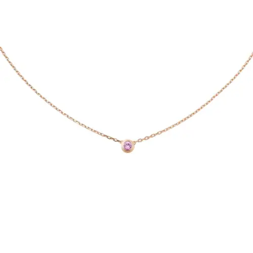 CARTIER D'Amour Collection 18K Gold Necklaces Unisex Rose Gold