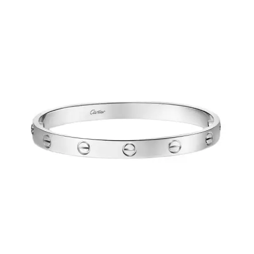 CARTIER LOVE 18K Gold Bangles Unisex White Gold
