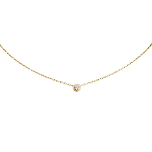 Cartier 2010s 18K Rose Gold D'Amour Diamond Necklace