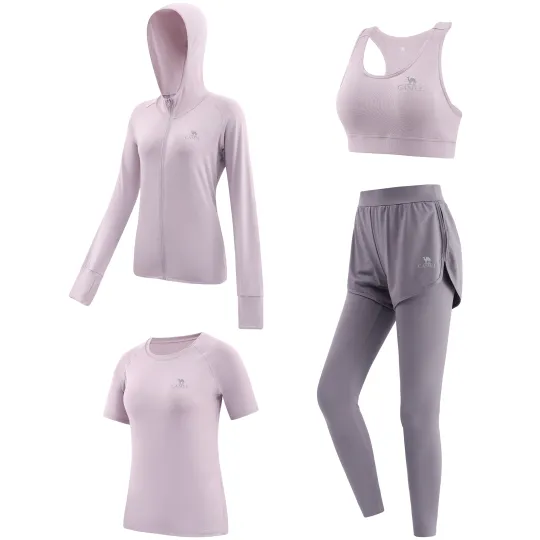CAMEL Fitness Sets Women's Crew Neck Moderate