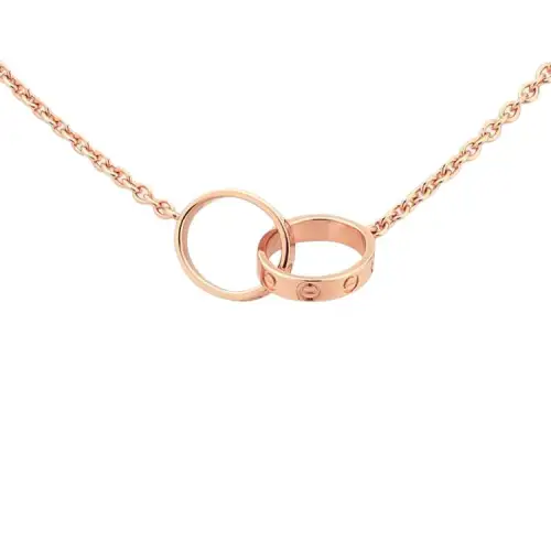 Cartier 2010s 18K Rose Gold Baby Love Necklace