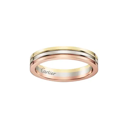 CARTIER 18K White Gold 18K Rose Gold Rings Unisex