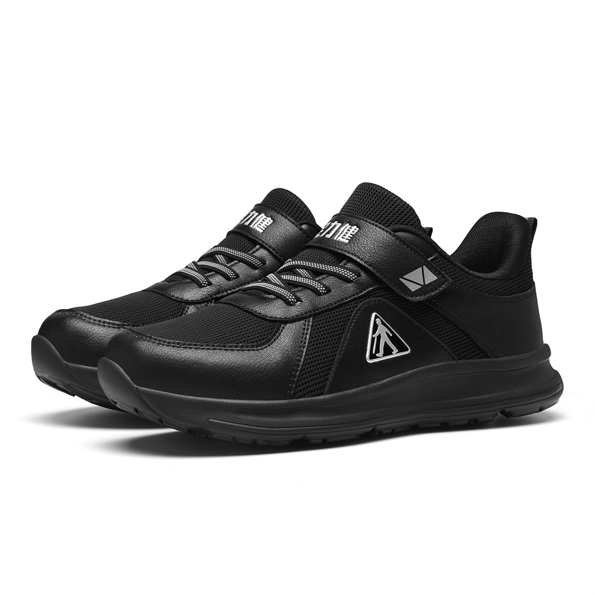 ZULIZ Cushioning Slip Resistant Abrasion Resistant Breathable Lightweight Low top Walking Shoes Unisex Black