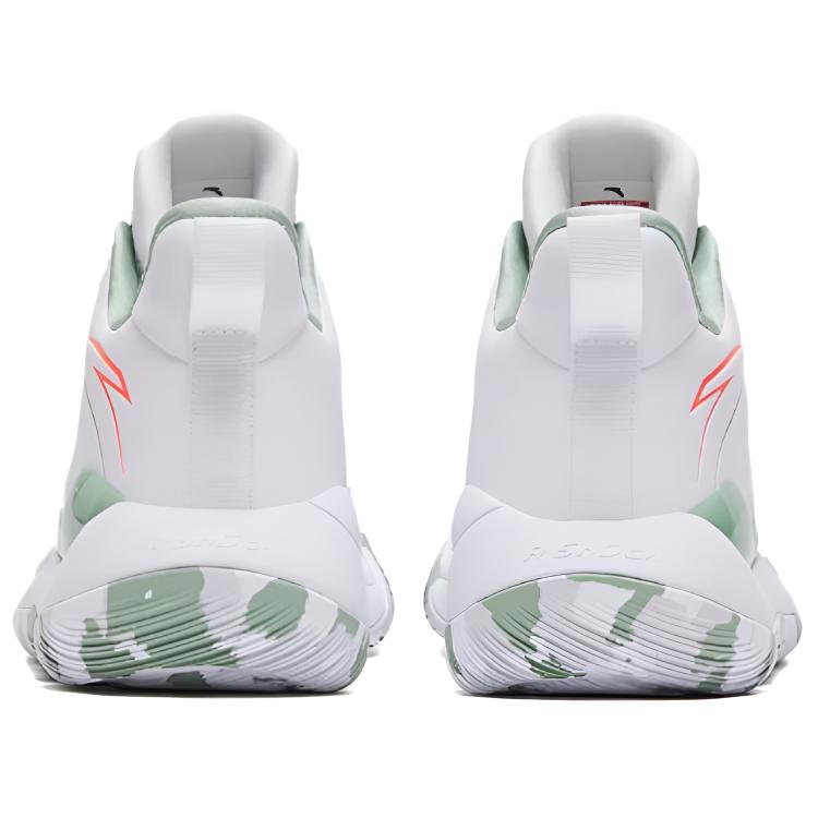 Anta Laser 4 Cushioning Slip Resistant Abrasion Resistant Mid top Basketball Shoes Men’s White