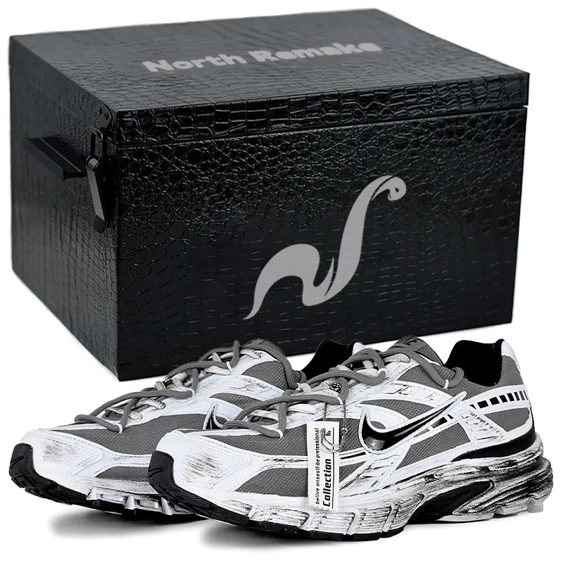 Nike Initiator Abrasion Resistant Low top Running Shoes Men's Black White Gray