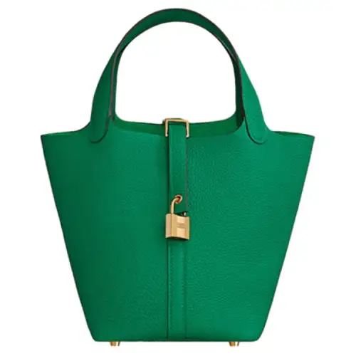 HERMES Picotin Lock Maurice Bullock Leather Basket Bag, Bucket Bag, Handbag 18 Women's O6 Vert Jade Jasper