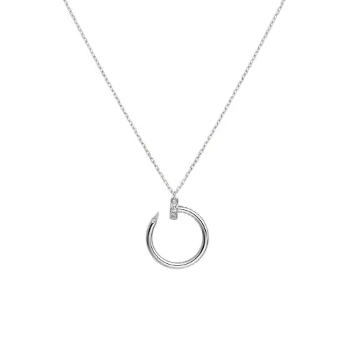 CARTIER JUSTE UN CLOU creative nails diamond necklace men and women same style couple model white gold