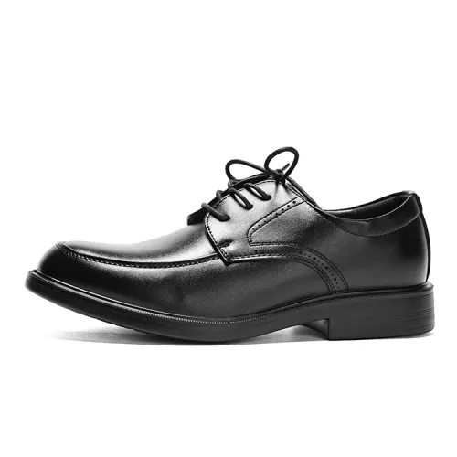 Warrior Warrior British Style Simple Formal Business Versatile Soft Comfortable Young Formal Leather Shoes Men's Black