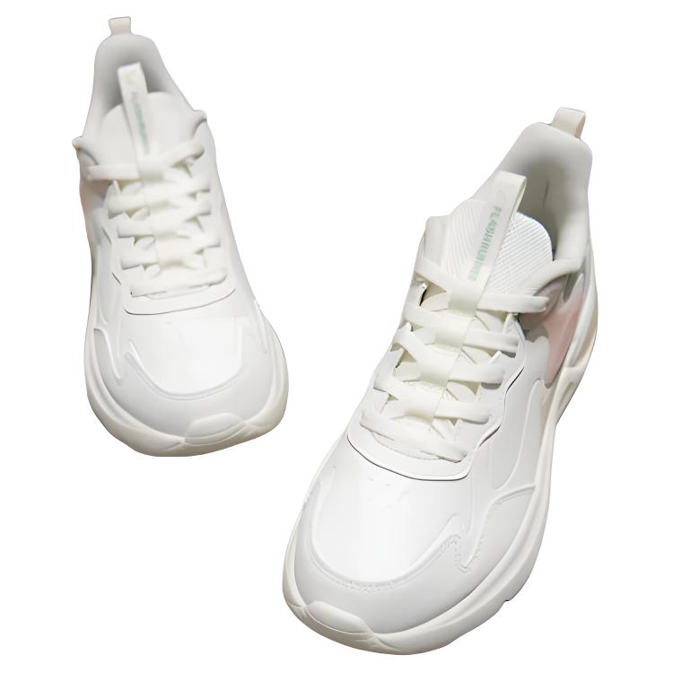 QIAODAN Slip Resistant, Abrasion Resistant, Waterproof Low top Running Shoes Women’s White Cyan