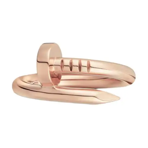 CARTIER JUSTE UN CLOU 18K Gold Rings Unisex Rose Gold
