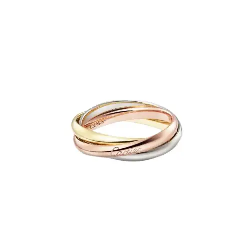 CARTIER Trinity Series 18K Gold Rings Unisex Multicolor