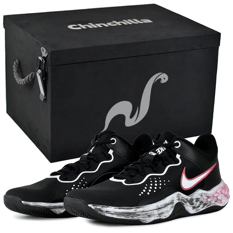 Nike Fly By Mid 3 Knight Wing Box Abrasion Resistant Mid top Basketball Shoes Men's Black White
