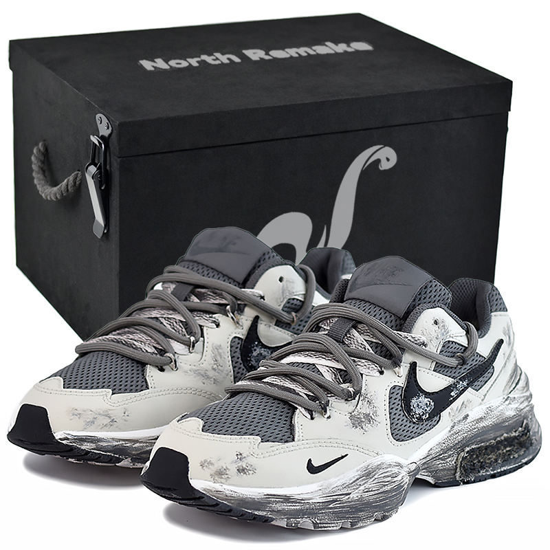 Nike Air Max Fusion Abrasion Resistant Low top Running Shoes Men’s White Gray