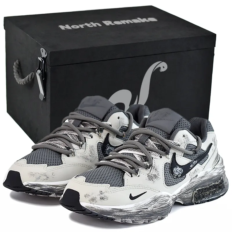 Nike Air Max Fusion Abrasion Resistant Low top Running Shoes Men's White Gray