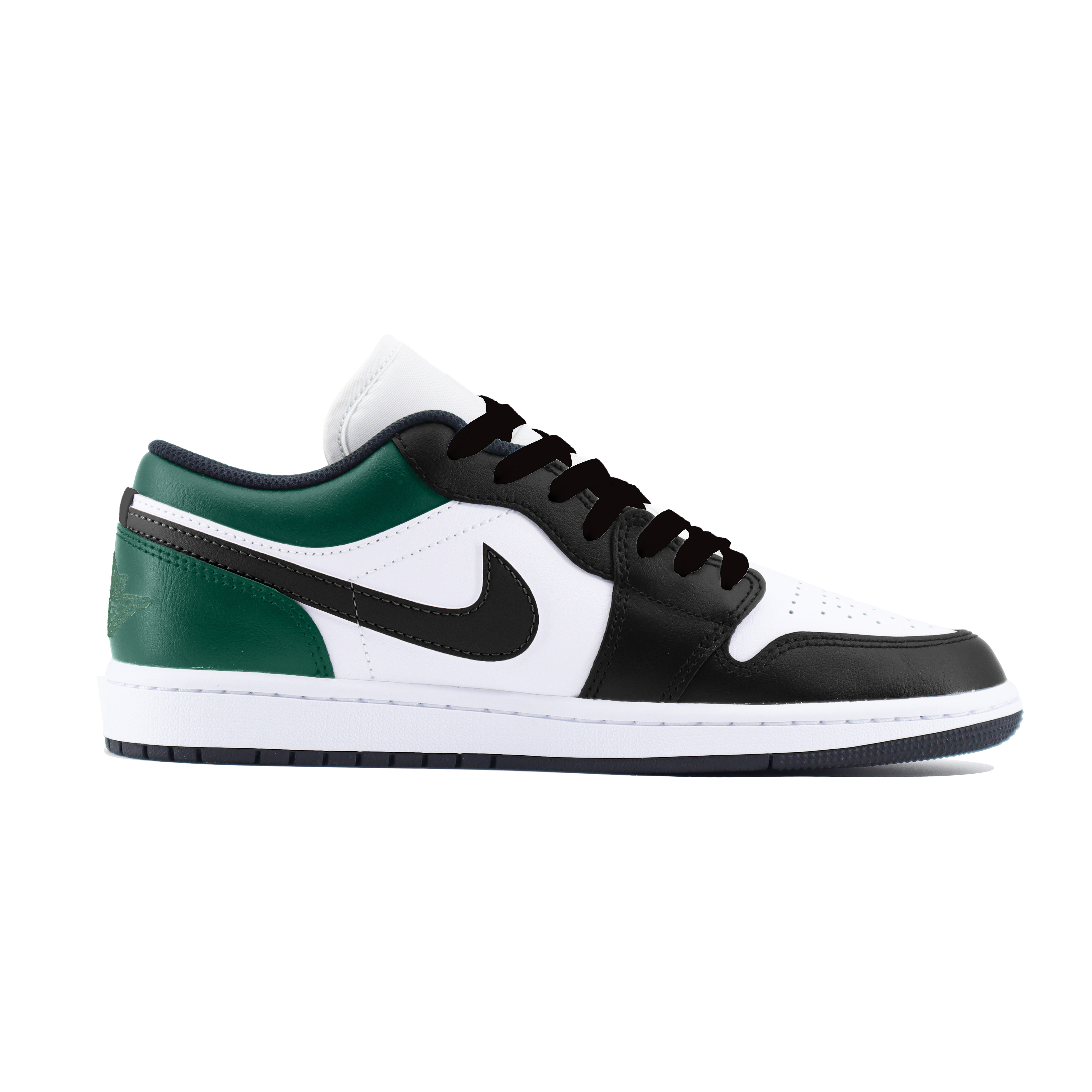 Jordan Air Jordan 1 Low Abrasion Resistant Low top Vintage Basketball Shoes Unisex Black Green