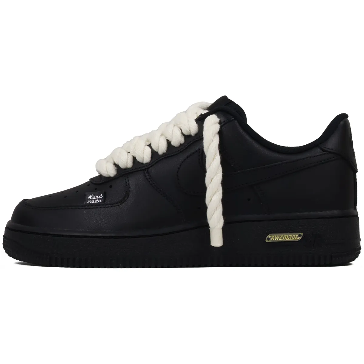Nike Air Force 1 Abrasion Resistant Low top Skateboard Shoes Unisex Black