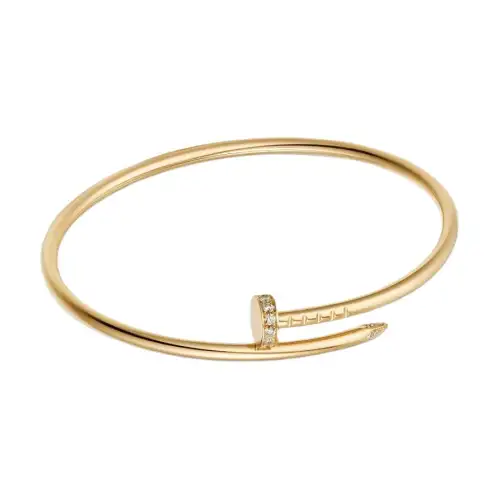 Cartier, creative small diamond golden bracelet for men and women, 750 sample gold, for beloved