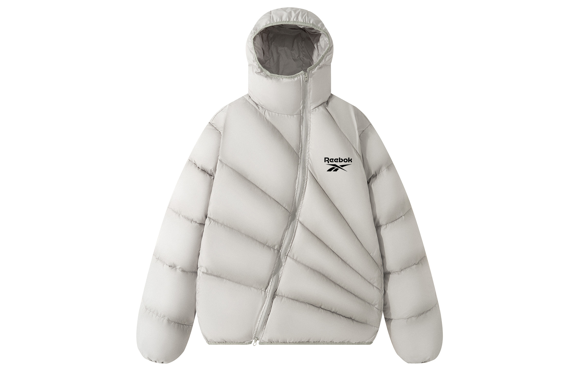 Reebok Sports retro keep warm down jacket for men and women with zipper with hood, American style, with your logo imprint, loose fit