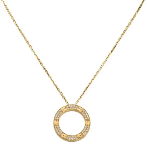 Cartier 18kt Yellow Gold Love Diamond Necklace