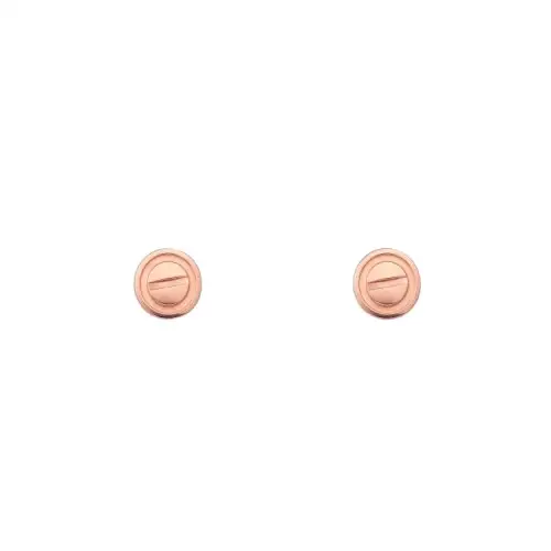 CARTIER LOVE 18K Gold Stud Earrings Unisex Rose Gold